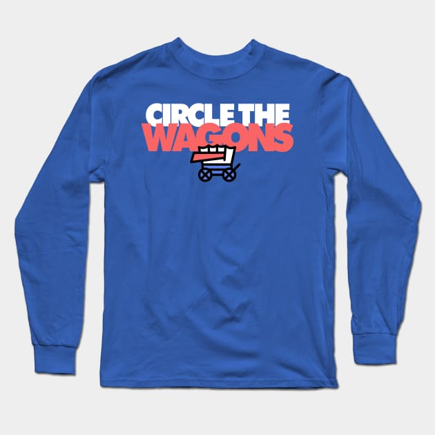 Circle the Wagons Bills Logo Long Sleeve T-Shirt by Carl Cordes
